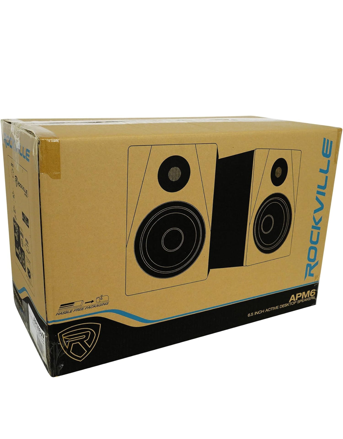Rockville Pair APM6W 6.5" 2-Way 350 Watt USB Studio Monitors+36" Stands+Pads