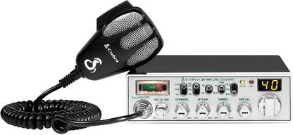 Cobra 29 NW AM/FM Classic Professionele CB Radio - Maklik om te bedien Noodradio, Reisbenodigdhede, Kitskanaal 9/19, Volle 40 Kanale, SWR Kalibrasie en NightWatch Beligting Skerm, Swart