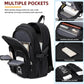 College Bookbag Laptop Backpacks 15.6 Inch Kids Elementary School Bag for Teens Girls Boys Water Resistant Sport Travel Back Pack Women Men Work Business Computer Rucksack Black