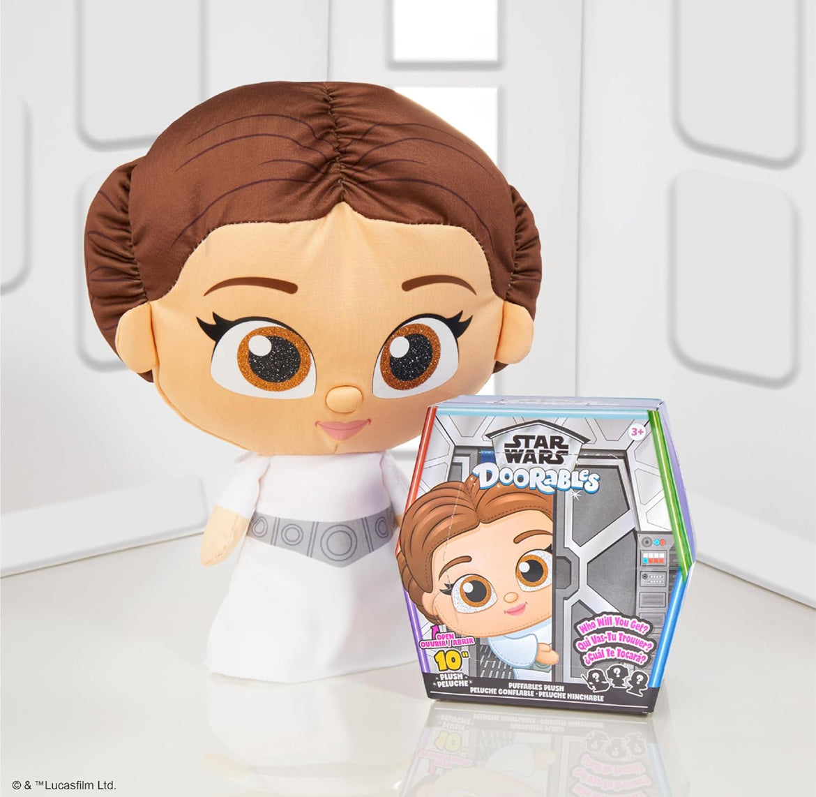 Just Play Star Wars™ Doorables Puffables Plush – Star Wars: A New Hope™, 10-inch Collectible Plush Featuring Glitter Eyes, Styles May Vary, Kids Toys for Ages 3 Up