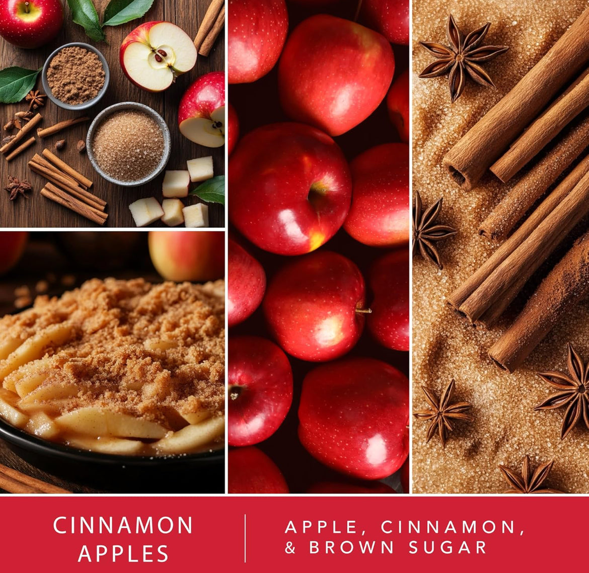 Scentsationals Fall Wax Melts Home Sweet Home - Cinnamon Apples, Salted Caramel Butter Cream & Farmhouse Cookies, 10oz (24 Cubes)
