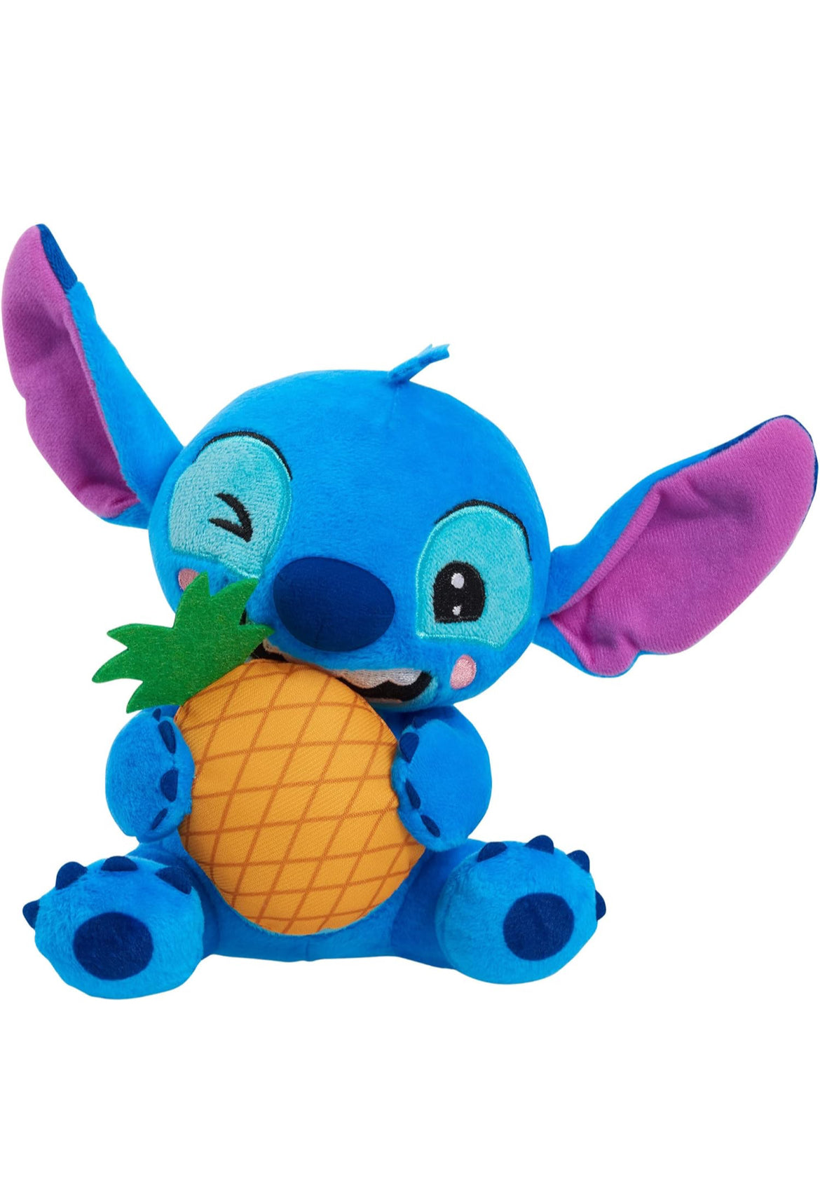 Disney Stitch Small Plush Stitch and Pineapple, Stuffed Animal - Kids Toys for Ages 2 Up by Just Play