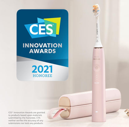 Philips Sonicare 9900 Prestige Herlaaibare Elektriese Kragtandeborsel met SenseIQ - (Pienk)