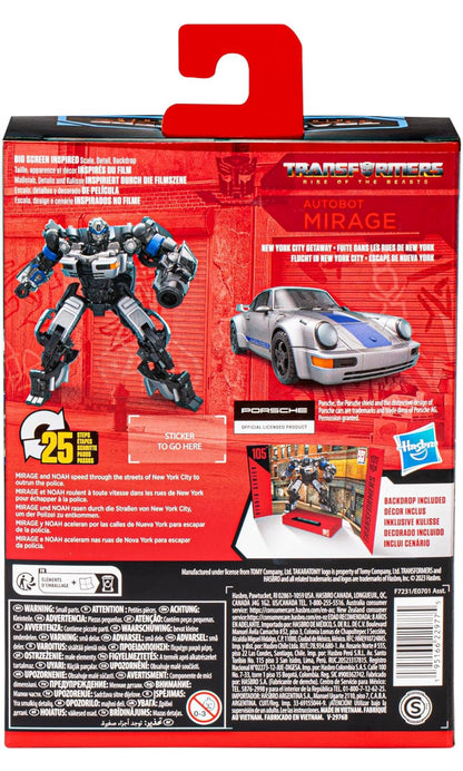 Transformers Speelgoed Studio Series Deluxe Rise of The Beasts 105 Autobot Mirage Speelding, 4.5-duim, Aksiefiguur vir Seuns en Dogters Ouderdomme 8 en Op