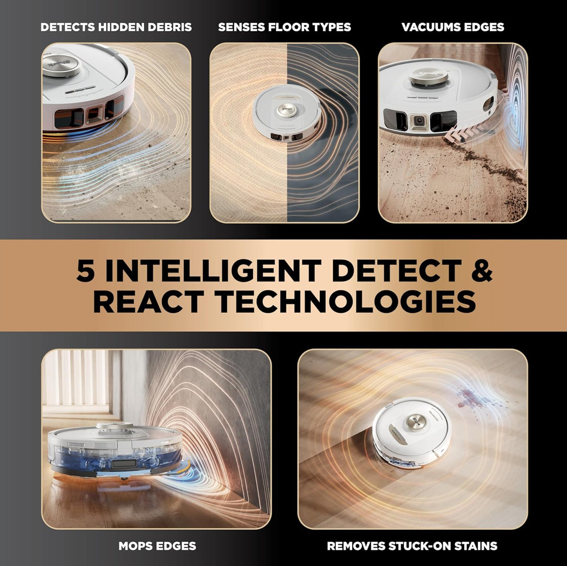 Shark Robot Vacuum & Mop Combo, PowerDetect NeverTouch Pro, Self-Emptying - NEW