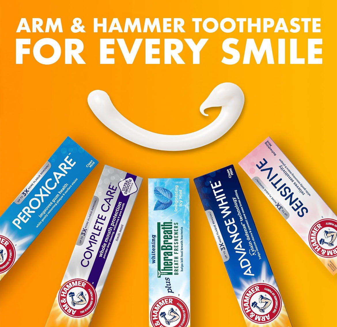 ARM & HAMMER Toothpaste Plus TheraBreath Breath Fresheners, Invigorating - ICY Mint Flavor 5.5 Oz (Pack of 2)