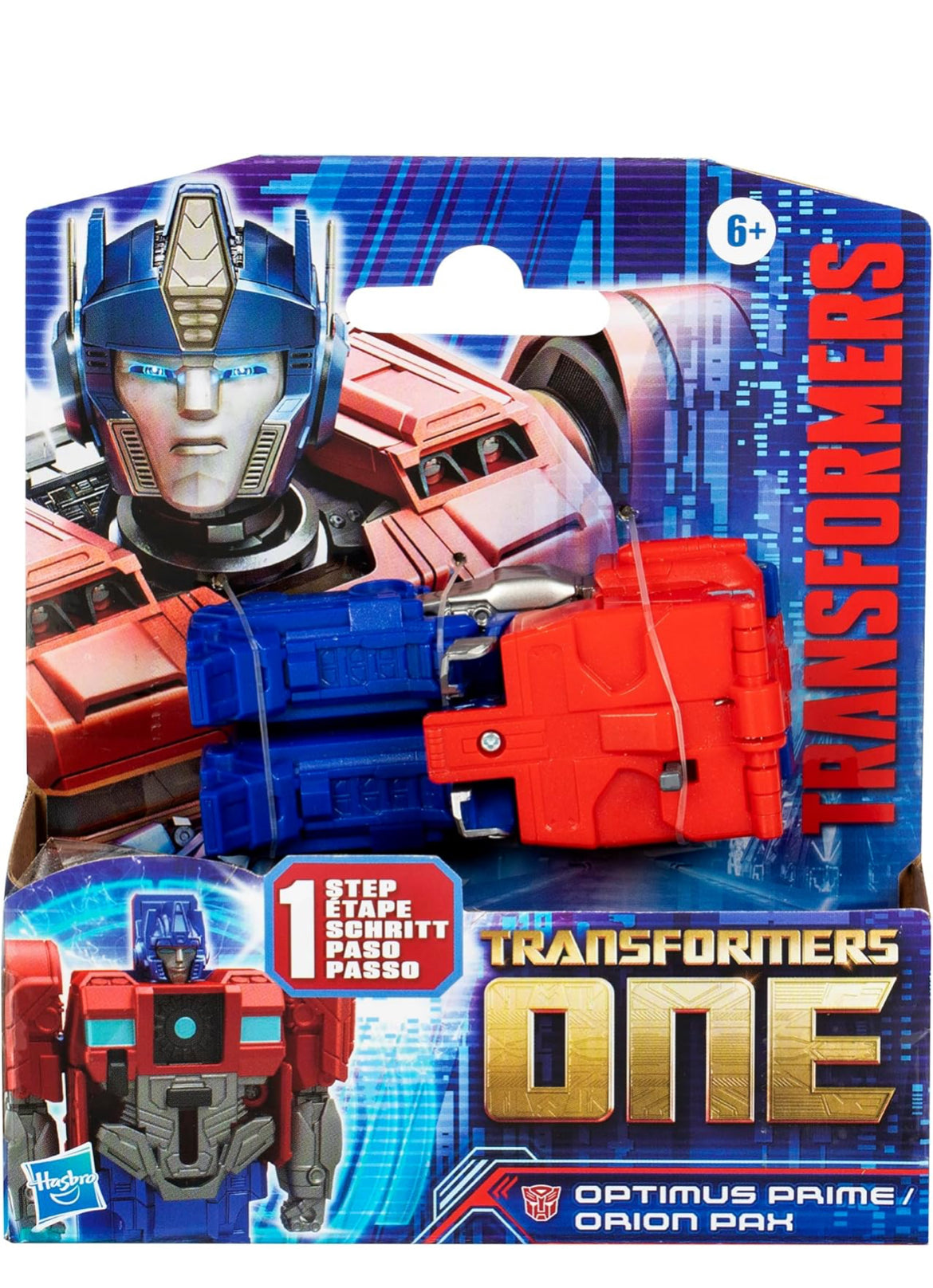 Transformers One Cog Changer Optimus Prime (Orion Pax) 4-Inch Robot Action Figure, Interactive Toys for Boys and Girls Ages 6 and Up