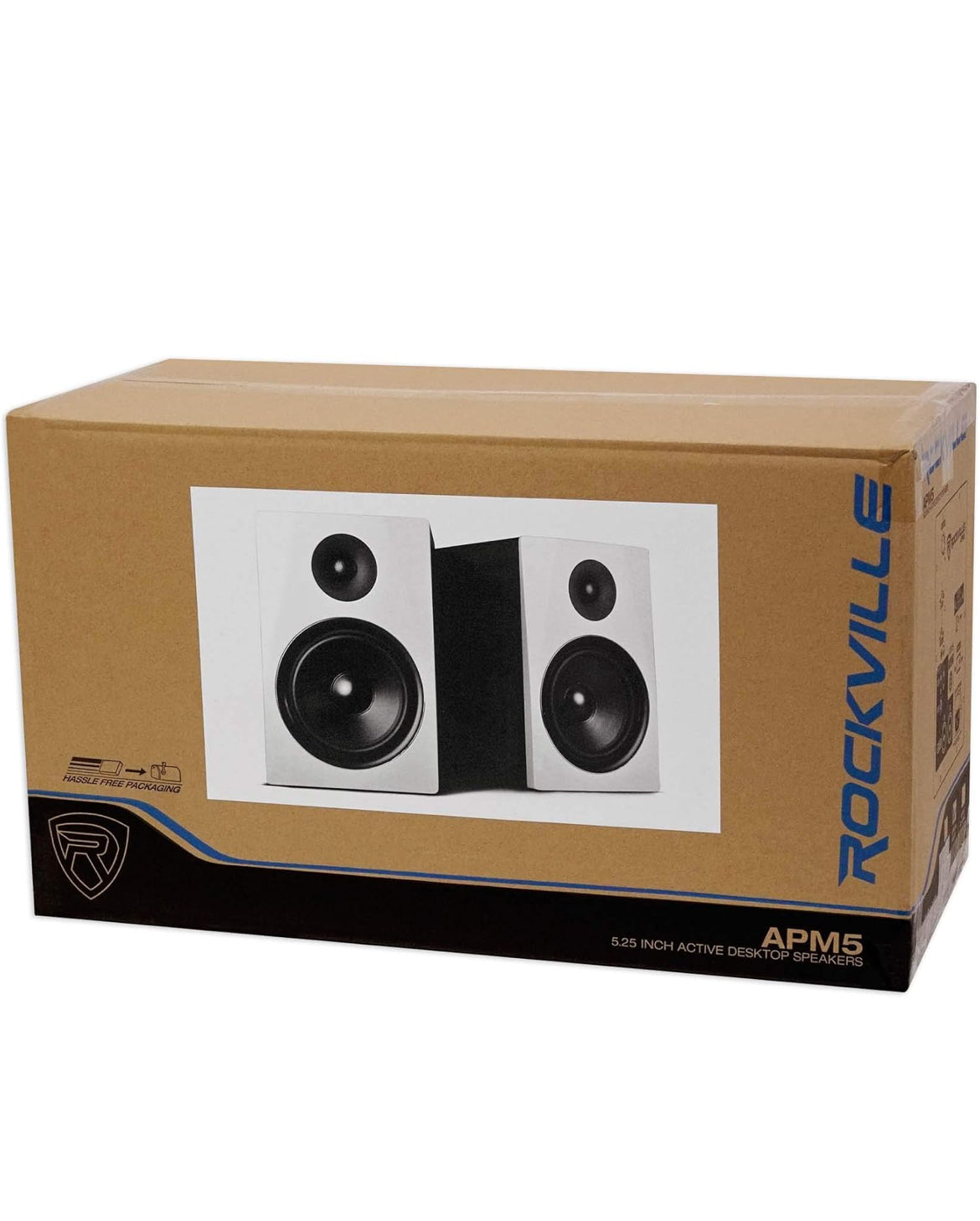 Rockville Pair APM5W 5.25" 250w Powered USB Studio Monitor Speakers+21" Stands