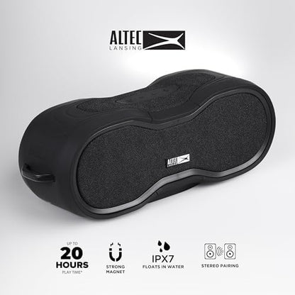 Altec Lansing BoomJacket XL Draadlose Bluetooth-luidspreker, Magnetiese Waterdigte Luidspreker, IPX7 Buiteluidspreker met 24H Speeltyd, Draagbare Luidspreker met Karabiner, Monteerbaar, Vinnige Laai
