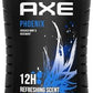 AXE Body Wash 12h Refreshing Scent Phoenix Crushed Mint and Rosemary Men's Body Wash w/ 100% Plant-Based Moisturizers (16 oz)