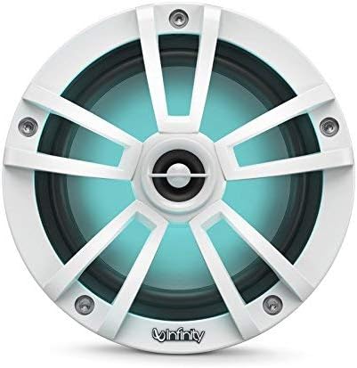 Infinity Marine Boat 6.5 Inch RGB LED Coaxial Speakers - White