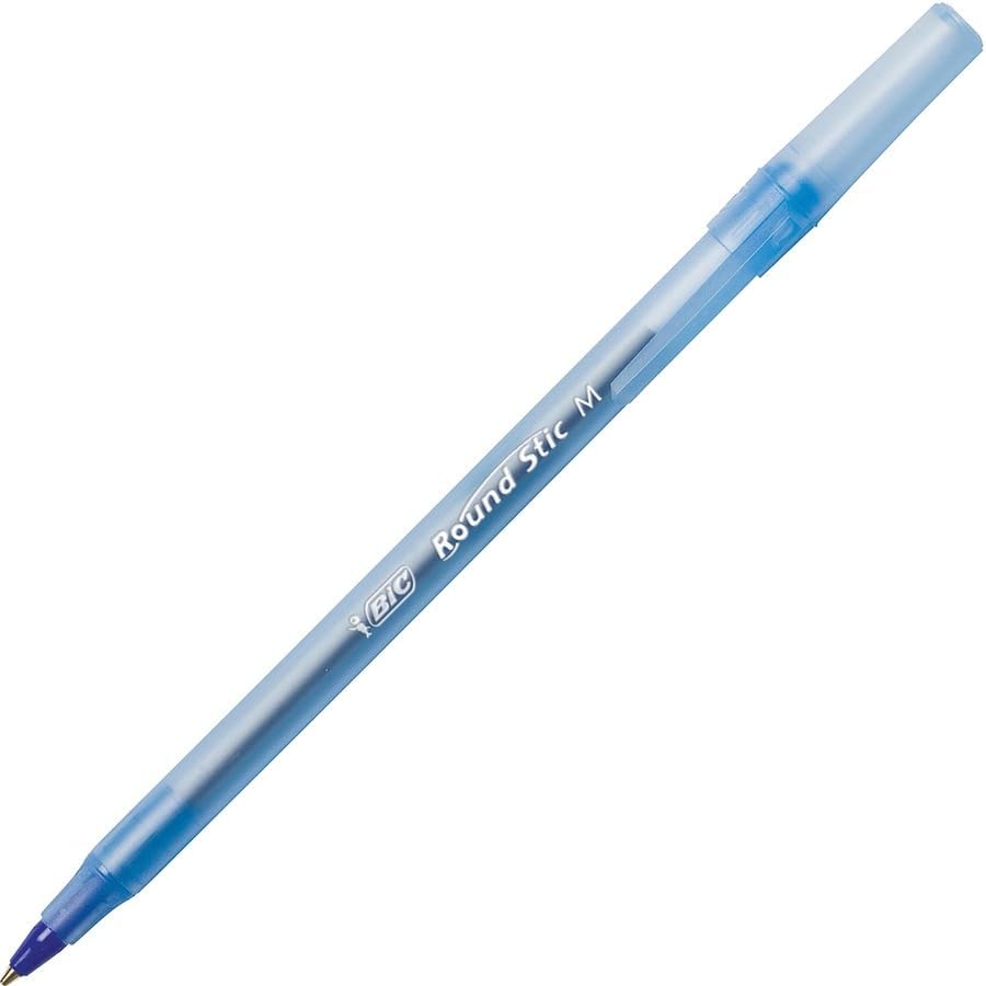 BIC Round Stic Xtra Life Ballpoint Pen with 1.0 mm Medium Point 60CT Blue Ink - (Pack of 2)