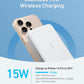 Anker MagGo Power Bank, Ultra Slim 10000mAh Magnetic Battery Pack, Qi2 Certified - WHITE