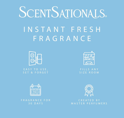ScentSationals Linen Sea Breeze Fragrance Oil Plug In Air Freshener Refills 3-Pack - Works w/ Scentsationals Wall Plugs - Packaging May Vary
