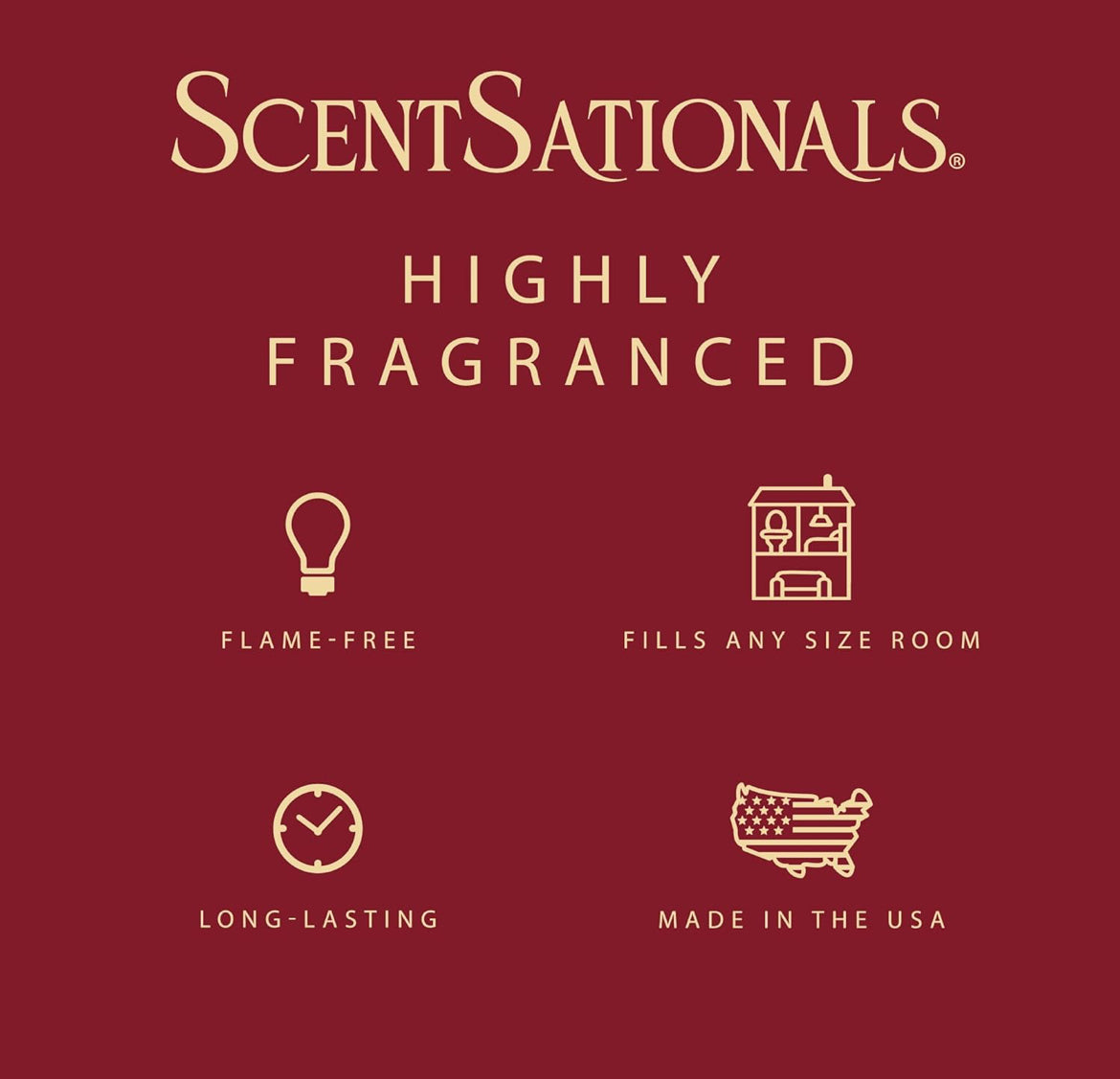 Scentsationals Christmas Wax Melts Long Lasting, Strong Scent - Eucalyptus Snow, Frosted Cranberry, No Place Like Home, & Whipped Peppermint Cream - 10oz