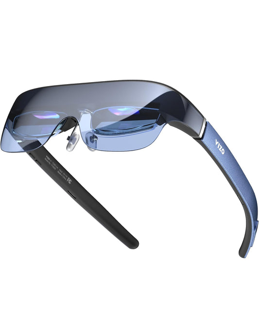 TOZO VIZO V1 AR Glasses with Ultra-Bright Display, Built-in Stereo Speakers, Adjustable Myopia Correction (0–500°), 118" Virtual Mega Screen, 2D/3D Mode Switching Compatible for iPhone/Mac/PC
