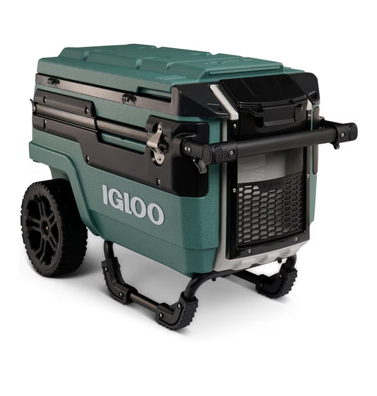 Heavy Duty Insulated Cooler Trailmate Journey 70qt Wheeled Cooler  - Insulated Hard Shell Ice Chest (Green)