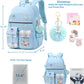 Backpack for Girls, 15.6 Inch Laptop School Bag Kids Kindergarten Elementary College Backpacks Large Bookbags for Teen Girl Women Students Casual Travel Daypacks (Blue)