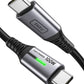 INIU 100W USB C to USB C Cable, [1ft, Black] Short USB C Fast Charger Cable for iPhone 15 Pro Max, Samsung Galaxy S24, MacBook Pro 14, iPad Pro and More.