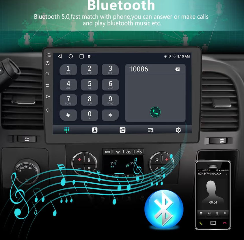 10" Premium Android 13 Car Stereo for Chevy/GMC 2007–2013 Wireless CarPlay, Android Auto & HD Backup Camera
