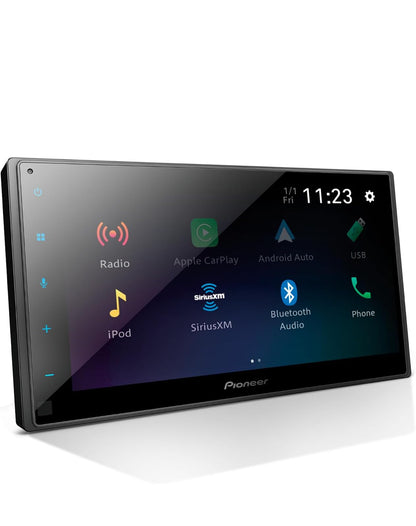 Pioneer DMH-1770NEX 6.8" Capacitive Touchscreen Double Din Car Stereo
Digital Multimedia Receiver, Wired CarPlay & Android Auto, Bluetooth, Backup Cam, FLAC, AM/FM, Front/Rear/Sub RCA Preouts