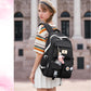 Backpack for Girls Laptop Backpacks 15.6 Inch College Cute Bookbag Anti Theft Primary Elementary School Bag Casual Daypack for Students Teens Girl Women (Black)