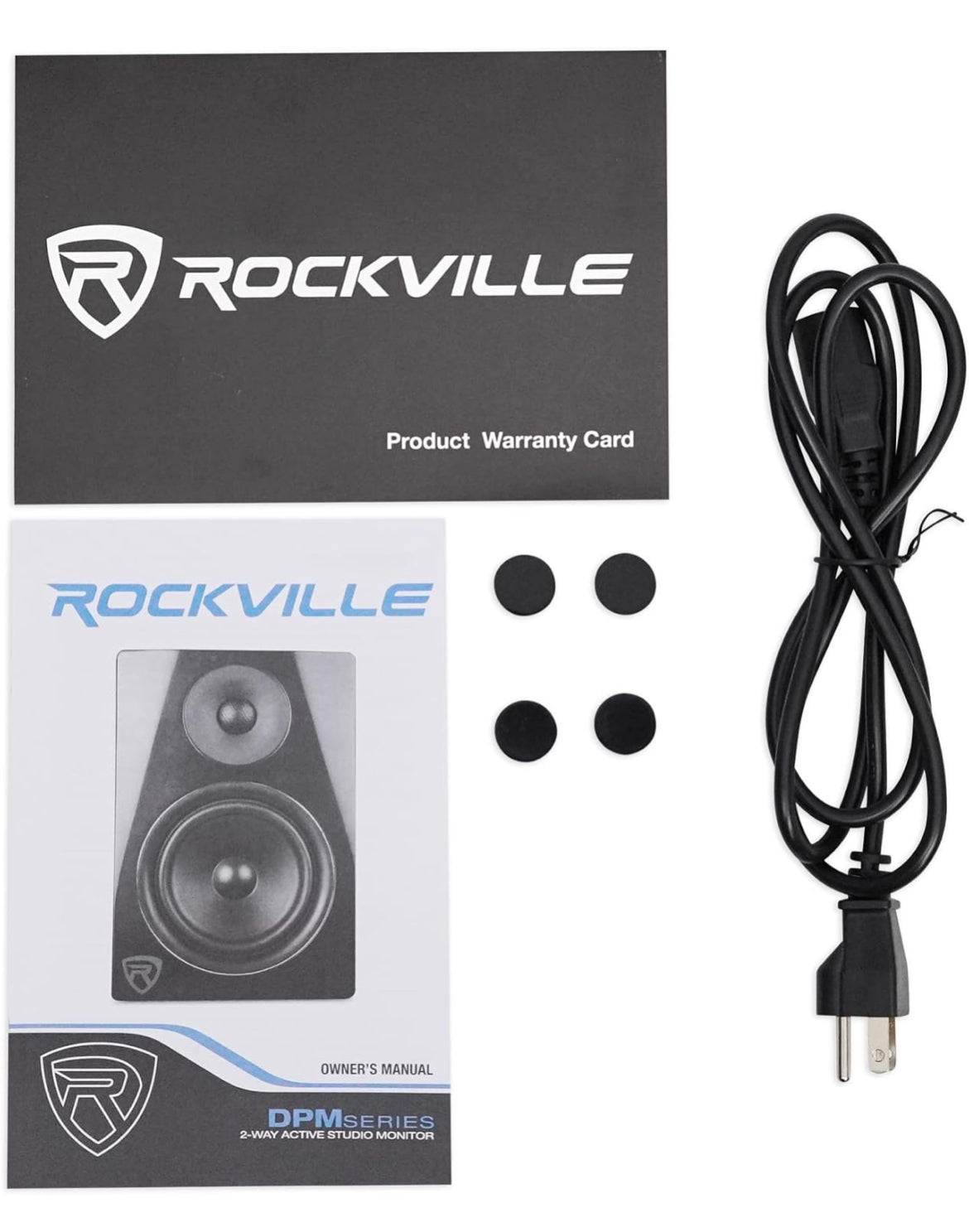 Rockville (2) DPM5B Dual Powered 5.25" 300 Watt Active Studio Monitor Speakers
