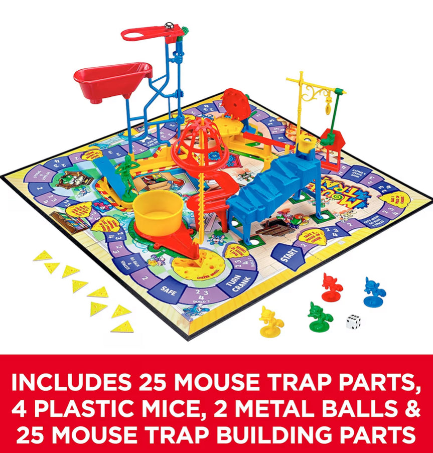 Hasbro Gaming Mouse Trap Kids Board Game - Family Board Games - 2-4 Players