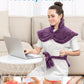 Back Heating Pad for Back Pain Relief - Neck and Shoulder Heat Pad, Auto Shut Off - (Purple)