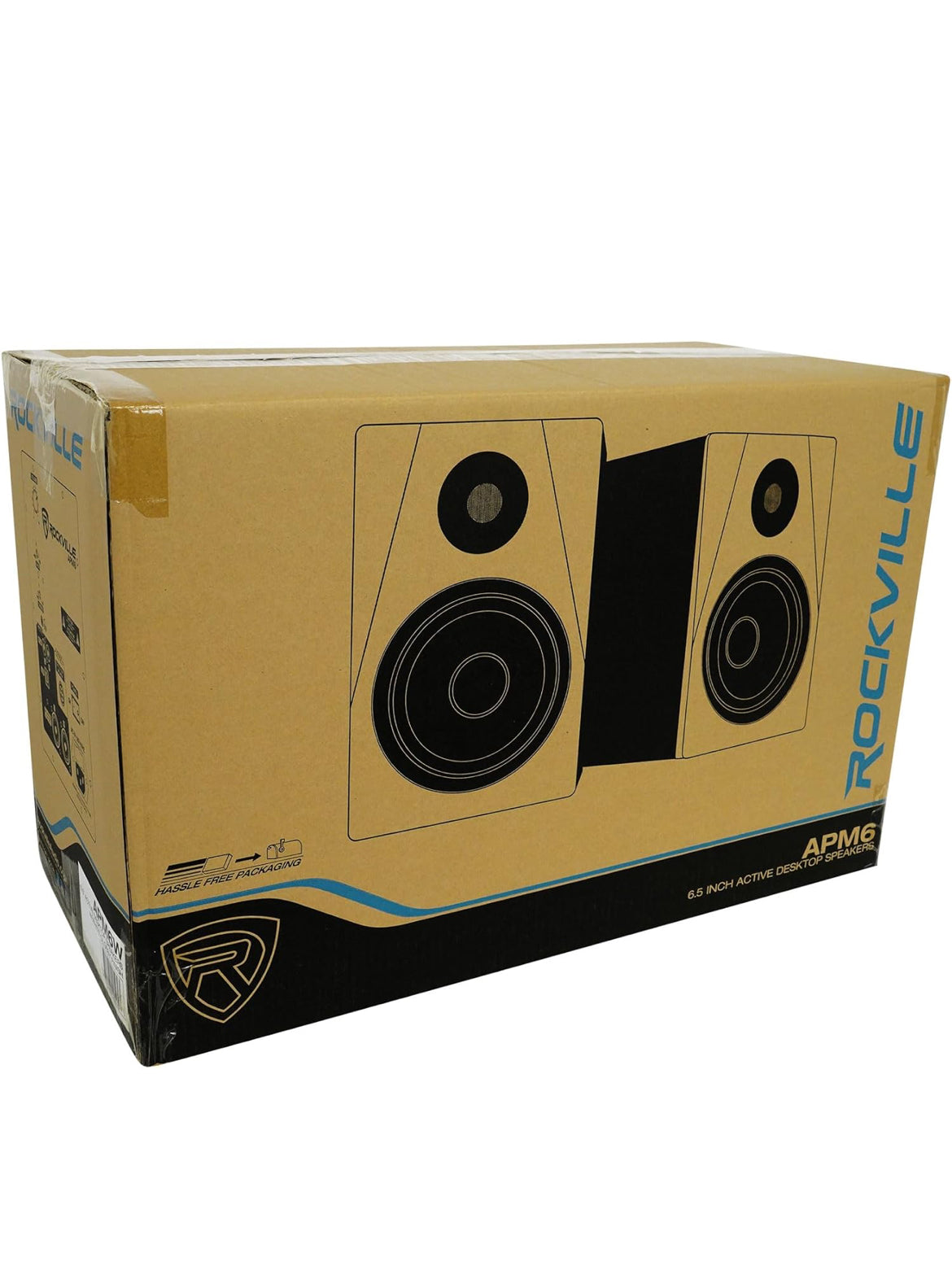 Rockville Pair APM6W 6.5" 350W Studio Monitors+36" Stands+Pads+Headphones