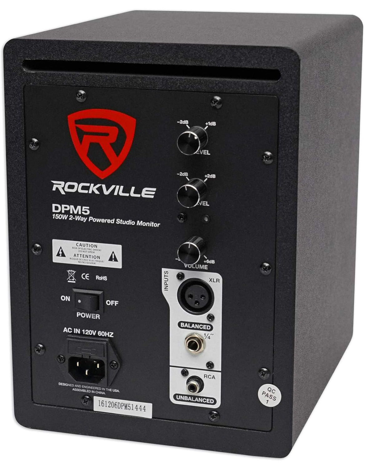 Rockville (2) DPM5W Dual Powered 5.25" 300 Watt Active Studio Monitor Speakers
