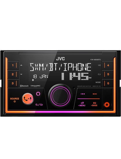 JVC KW-X850BTS Bluetooth Motor Stereo Digitale Media Ontvanger met USB Poort, AM/FM Radio, MP3 Speler, Amazon Alexa, Android, iPhone, Dubbel DIN, 13-Band EQ