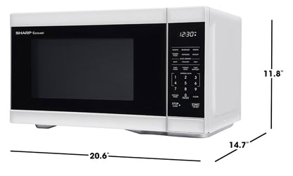 Sharp SMC1161KW 1.1 cu. ft. 1000W White Countertop Microwave Oven
Removable 12.4" Carousel Turntable