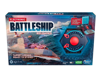 Hasbro Gaming Electronic Battleship Reloaded Board Game - Naval Combat Strategy Game with Sounds, Lights, Special Attacks