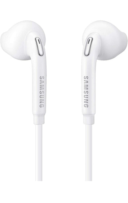 SAMSUNG Bedrade Oorfone Oorspronklike 3.5mm in-Oor-koptelefoon Galaxy Mikrofoon & Volume-afstandsbediening - Sluit Swart Fluweel Drasak in - Wit
