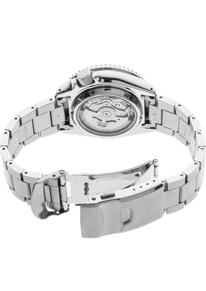 SEIKO Outomatiese Horlosie 5 Sport - Dag/Datum Kalender, LumiBrite Wysers en Merkers, en Roterende Ring, 100m Waterbestand - Groen