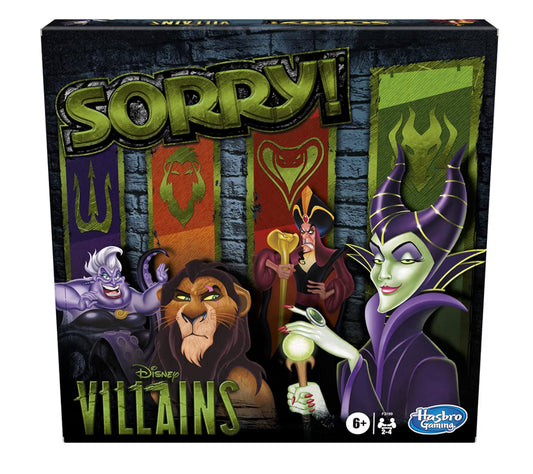 Hasbro Gaming Sorry! Board Game: Disney Villains Edition Kids Game - Family Games