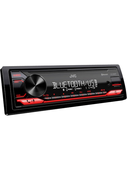 JVC KD-XD28BT Bluetooth-motorstereo met USB-poort – AM/FM-radio, MP3-speler, hoëkontras-LCD, 50 Watt, afneembare voorpaneel – Enkel DIN – 13-band-EQ