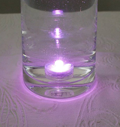 Submersible LED Lights Battery Powered Underwater Waterproof LED Tea Light Candles for Events Decor Lighting - (Pink)