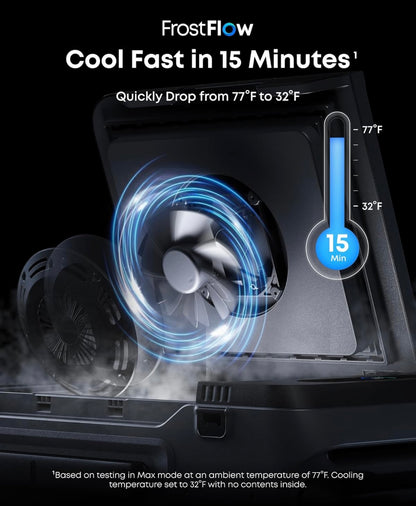 Anker SOLIX EverFrost 2 40L Koeler, 42 qt Elektriese Koeler met 288Wh Battery - Slegs 1 Battery Ingesluit