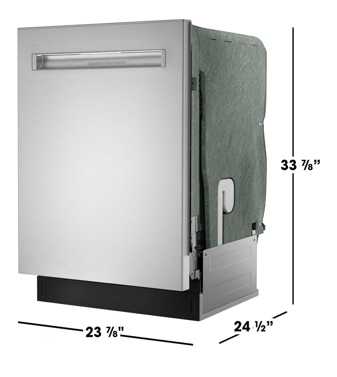 SHARP SDW6767HS Smart Dishwasher Works with Alexa. Includes LED Interior lights, Stainless Steel interior, Heated Dry with Fan Assist, Wash Zone cleans half load on either rack, Adjustable Third Rack