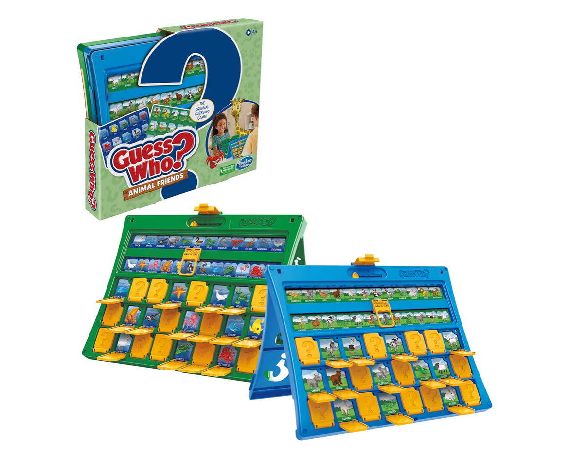 Hasbro Gaming Guess Who? Animal Friends Game - 2 Double-Sided Animal Sheets - 2-Player Board Games