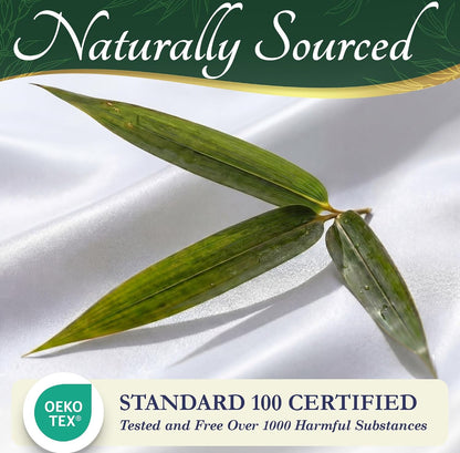 DECOLURE 100% Viscose Derived from Bamboo Sheets King Size - Luxury 6 Pc Naturally Cooling Sheets, Ultra Soft Bed Set - Deep 17" Pockets, Durable Double Stitching, Oeko Tex Standard (White)