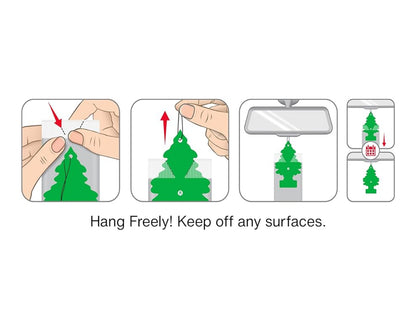 LITTLE TREES Motorlugverfrisser Hangerboom Langdurige Geur – Groen Appel (24)