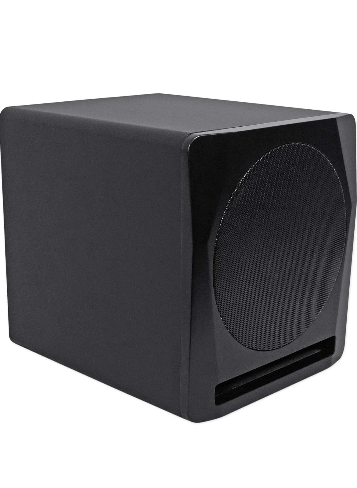 Rockville APM10B Active Studio Subwoofer in Black, 10"", 400W, MDF Wood, RCA/XLR/Optical, Front-Firing Port