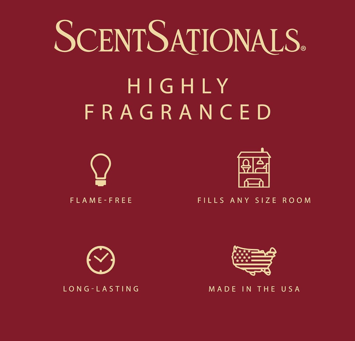 Scentsationals Christmas Wax Melts Cubes Long Lasting, Strong Scent - 10oz (Pack of 4)