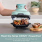 Ninja Crispi 4-in-1 Portable Glass Air Fryer Cooking System, 4 QT & 6 Cup Glass Containers with Storage Lids - Mint, FN101MT