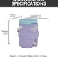 Igloo Retro 2-Gallon Party Water Jug Cooler – Durable & Insulated - (Lilac Breeze)