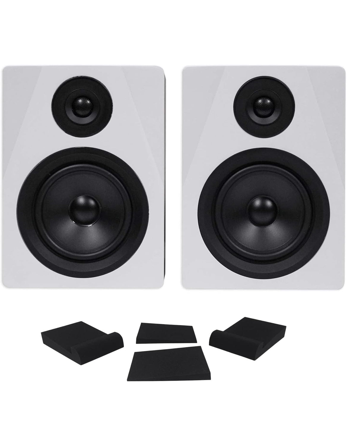 Rockville Pair APM5W 5.25" 2-Way 250W Powered USB Studio Monitor Speakers+Pads