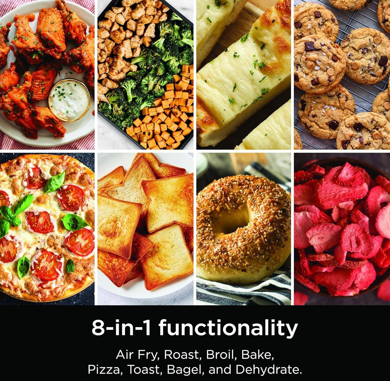 Ninja Flip Toaster Oven&Air Fryer, 8-in-1 Functionality, Flip Up & Away Capability for Storage Space, LargeCapacity - Stainless,1800 watts (SP151)
